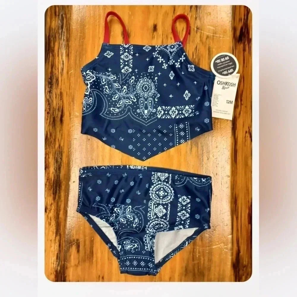OshKosh B’gosh Blue 2 Piece Bikini Size 12M